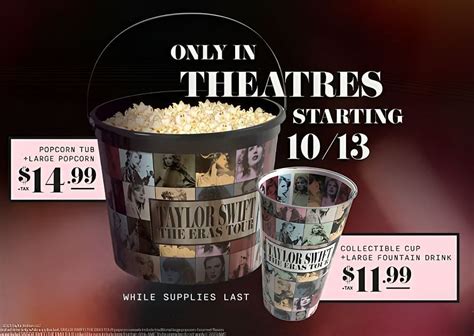 Oct 26, 2023 This was the case on Wednesday afternoon after AMC Theatres suddenly dropped a set of her recent concert movie merchandise that included two popcorn buckets and two cups. . Taylor swift popcorn bucket for sale